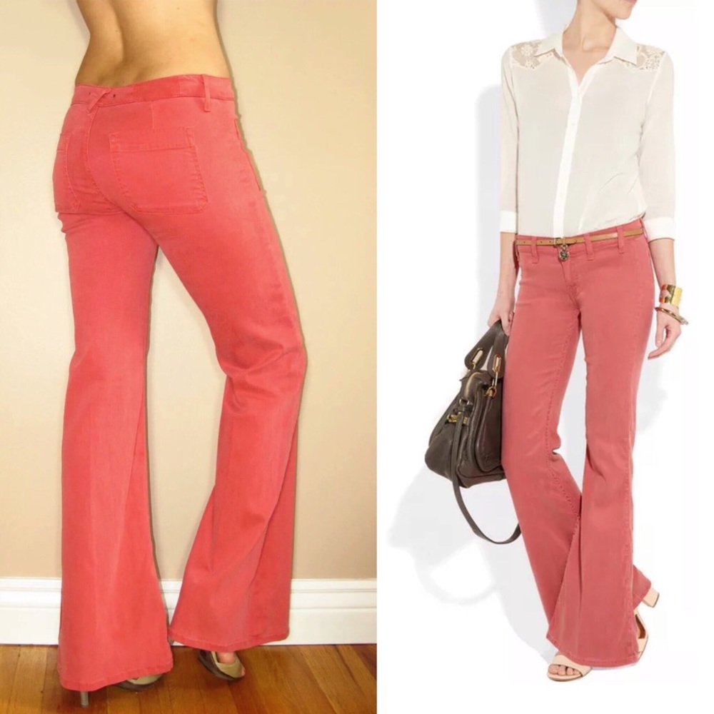 🆕 Textile High Rise Wide Leg Morrison Jeans Coral